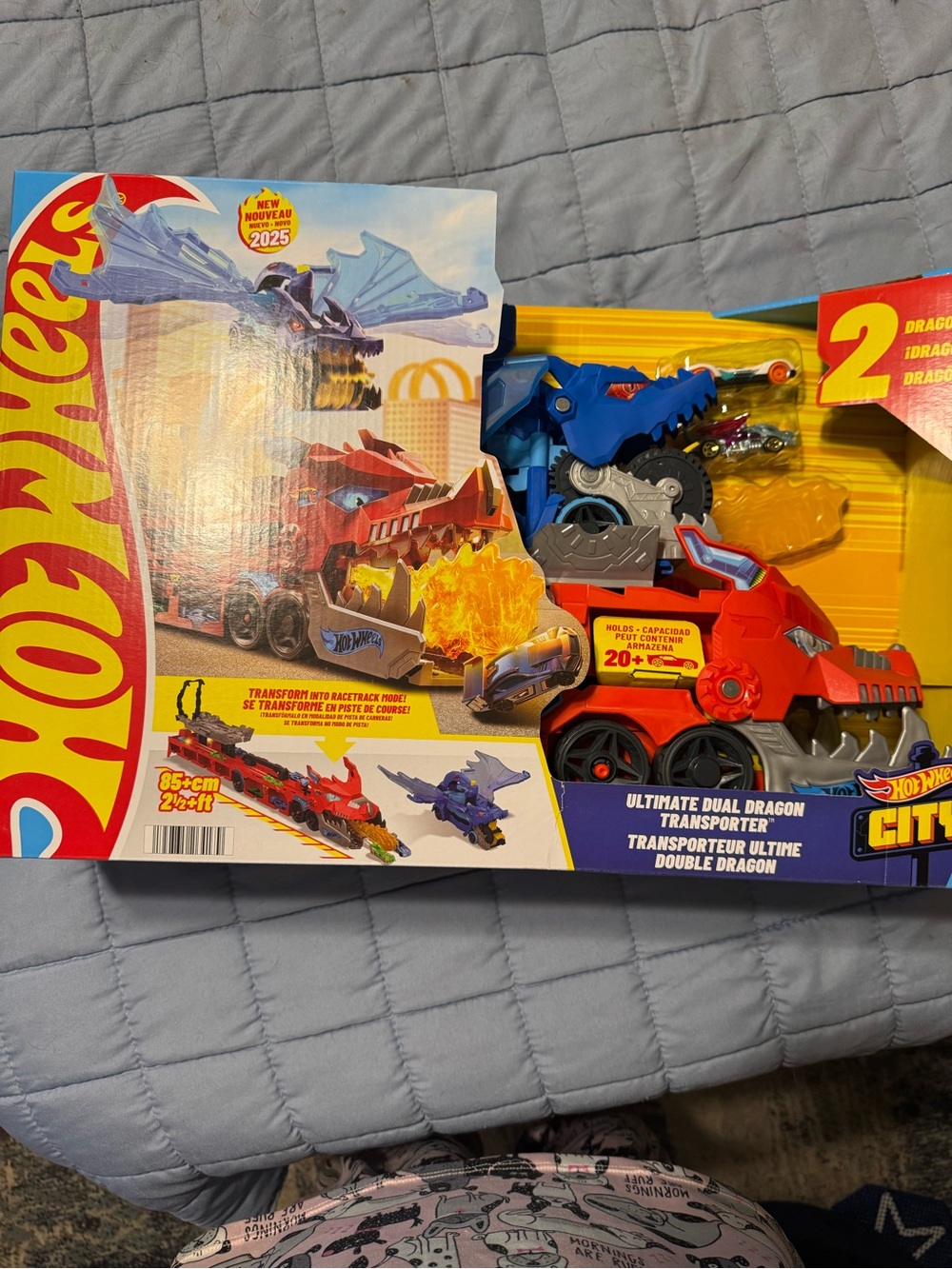 Ultimate Dual Dragon Transporter - Red & Blue. Birthday, Christmas, Fun with Dad